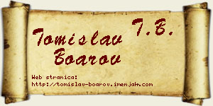Tomislav Boarov vizit kartica